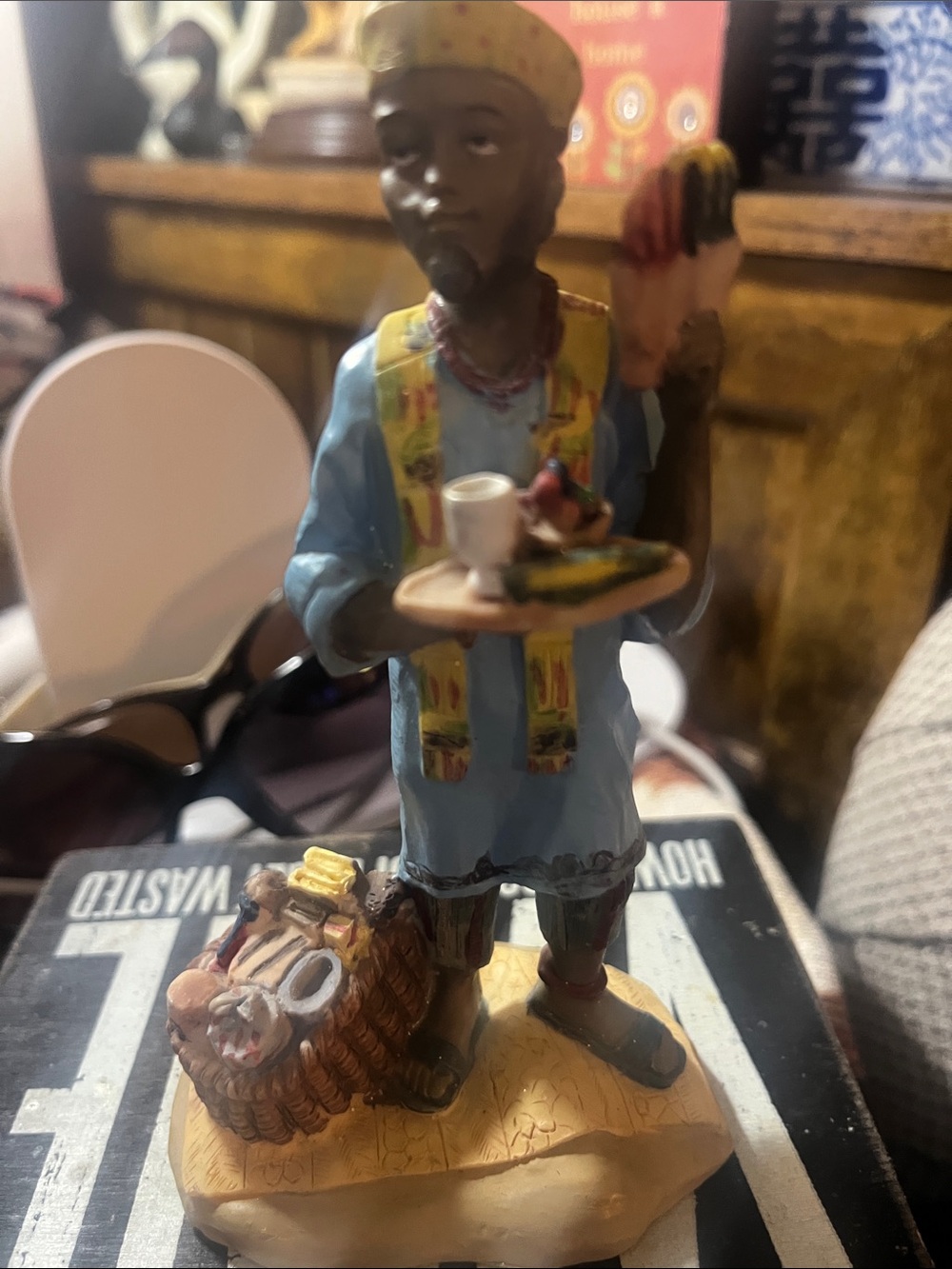 Vintage Hand painted Kwanzaa African Figurine 1994 #273